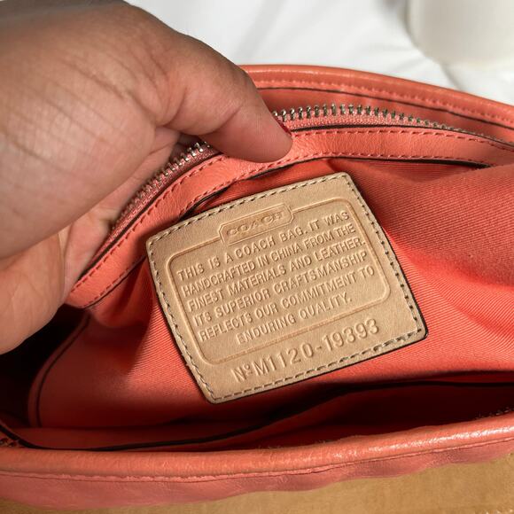 COACH Y2K Hampton 19393 Two Tone Pink Hobo Style Shoulder Bag - Picture 5 of 12